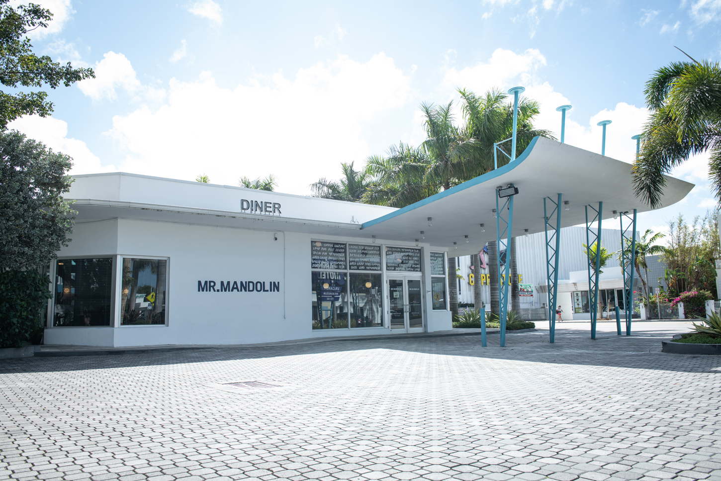 Mr. Mandolin diner exterior storefront and signage renovation by CM Custom Design in Miami